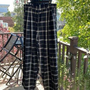Pleated striped trousers